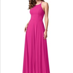 Azazie Celyn Fuchsia Bridesmaid Dress Size 8